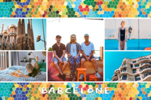 carte barcelone avec mosaique gaudi