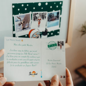 Carte avec texte du Pere Noel