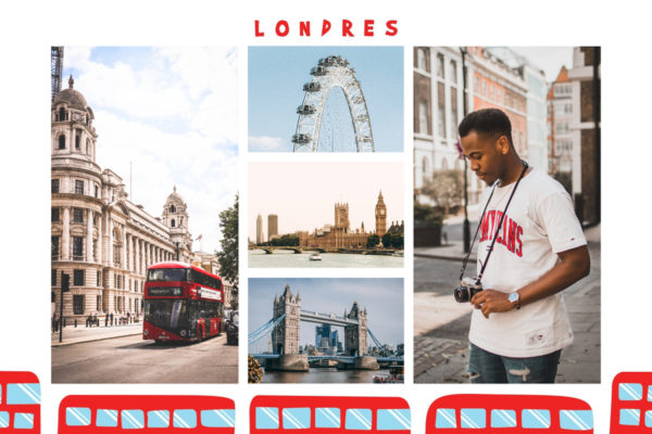 carte londres avec bus a imperiale