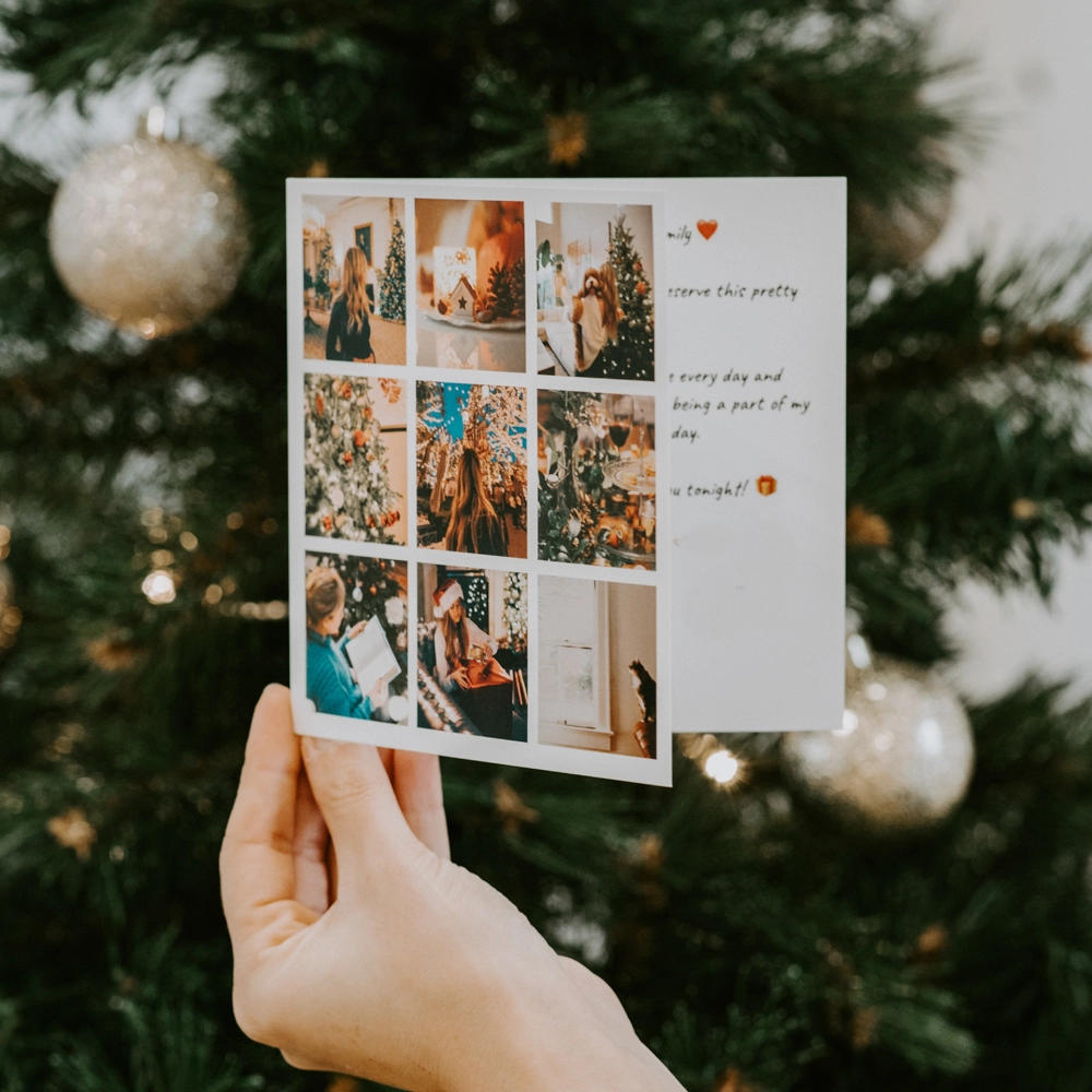 Personalized professional greeting card with photos