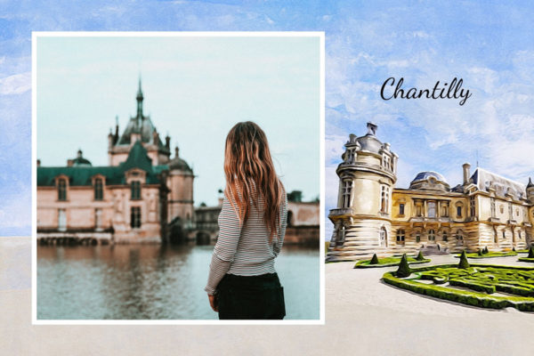 Postkarte Chateau de Chantilly in den Hauts de France