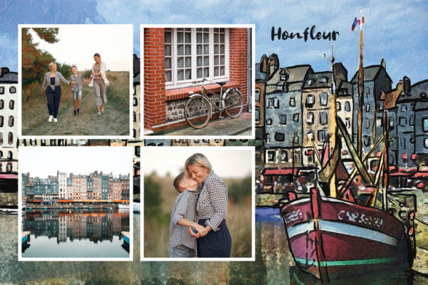 Postcard from the port of Honfleur in Normandy