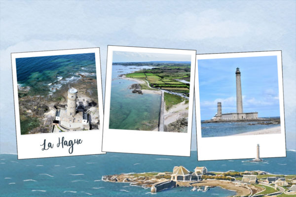 Carte avec photo Cap de La Hague Nord Cotentin