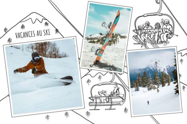 Skilandschaftspostkarte