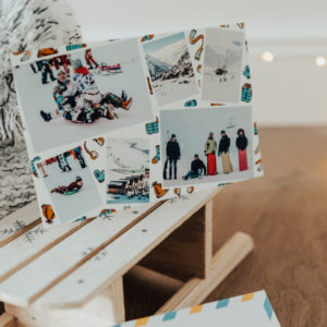Carte postale personnalisee du ski avec photos