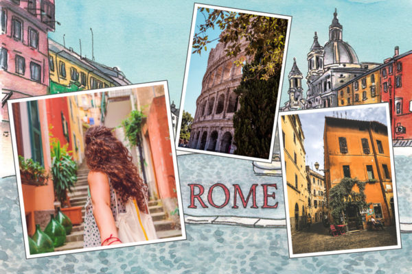 rome postcard