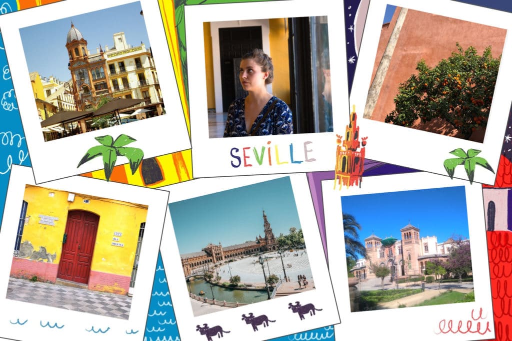 Postkarte aus Sevilla, Stadt im Süden Spaniens