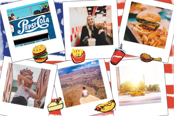 postcard food usa