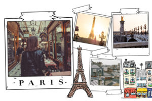 Postcard from Paris with the Eiffel Tower