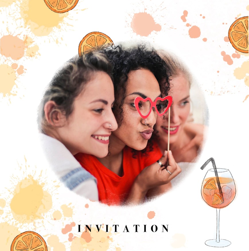 30 years anniversary invitation with glass