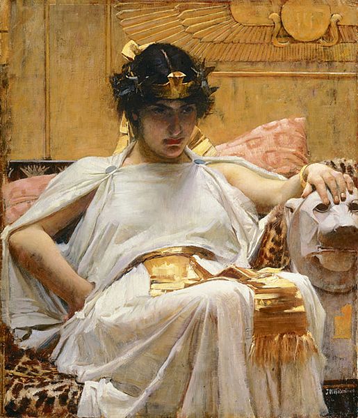 Kleopatra auf ihrem Thron