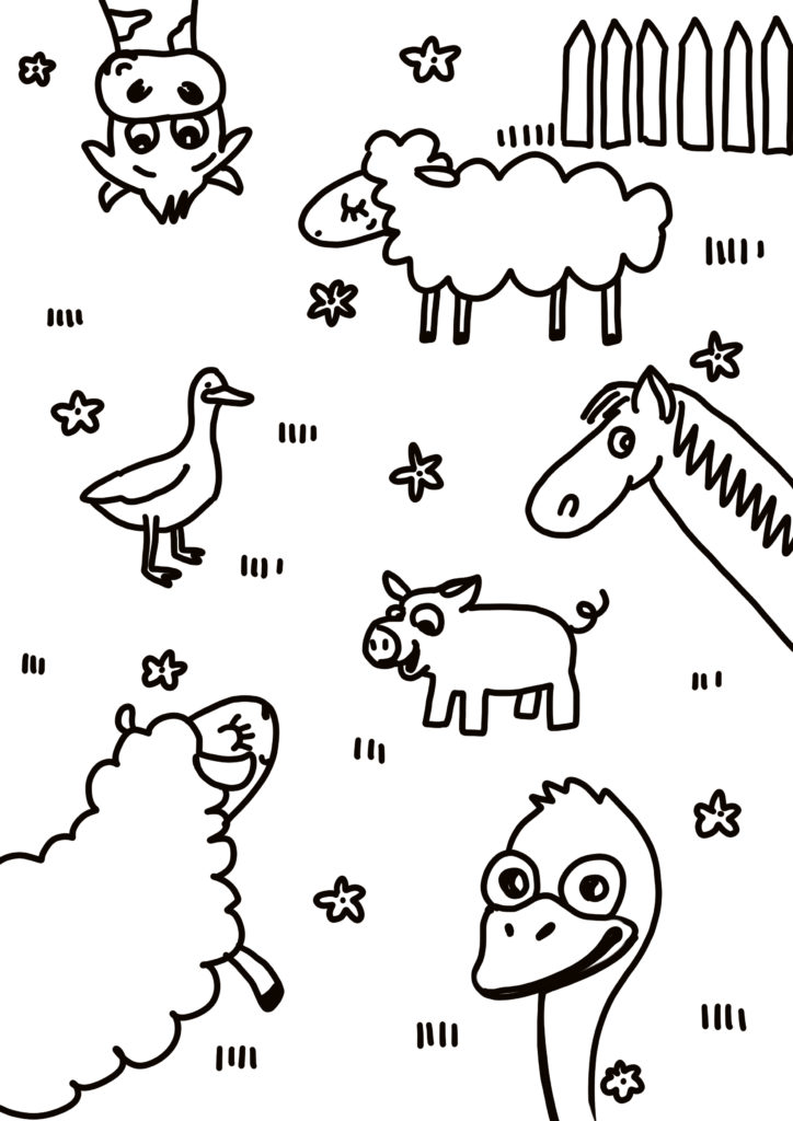 coloriage a imprimer animaux de la ferme