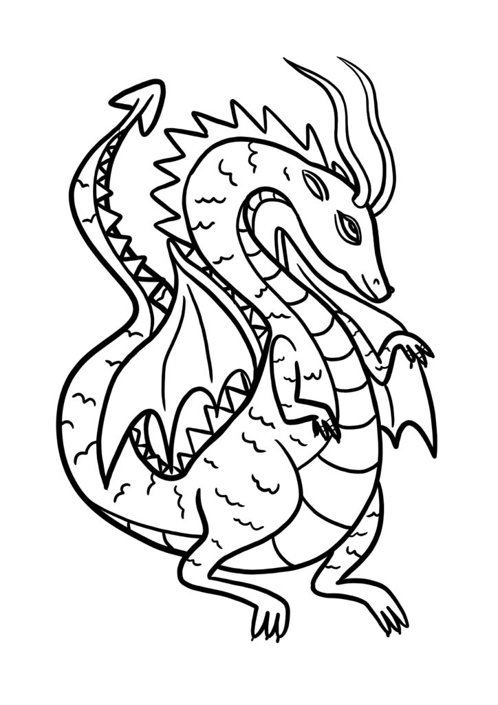 coloriage dragon pour enfant a imprimer