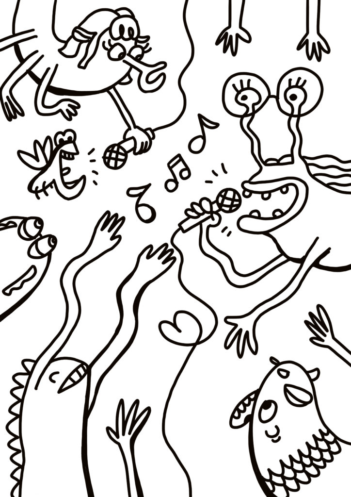 coloriage avec extraterrestres