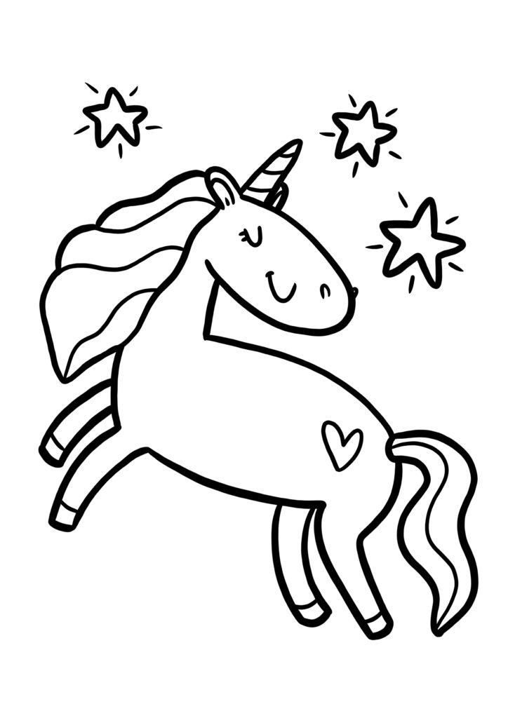 coloriage enfant licorne