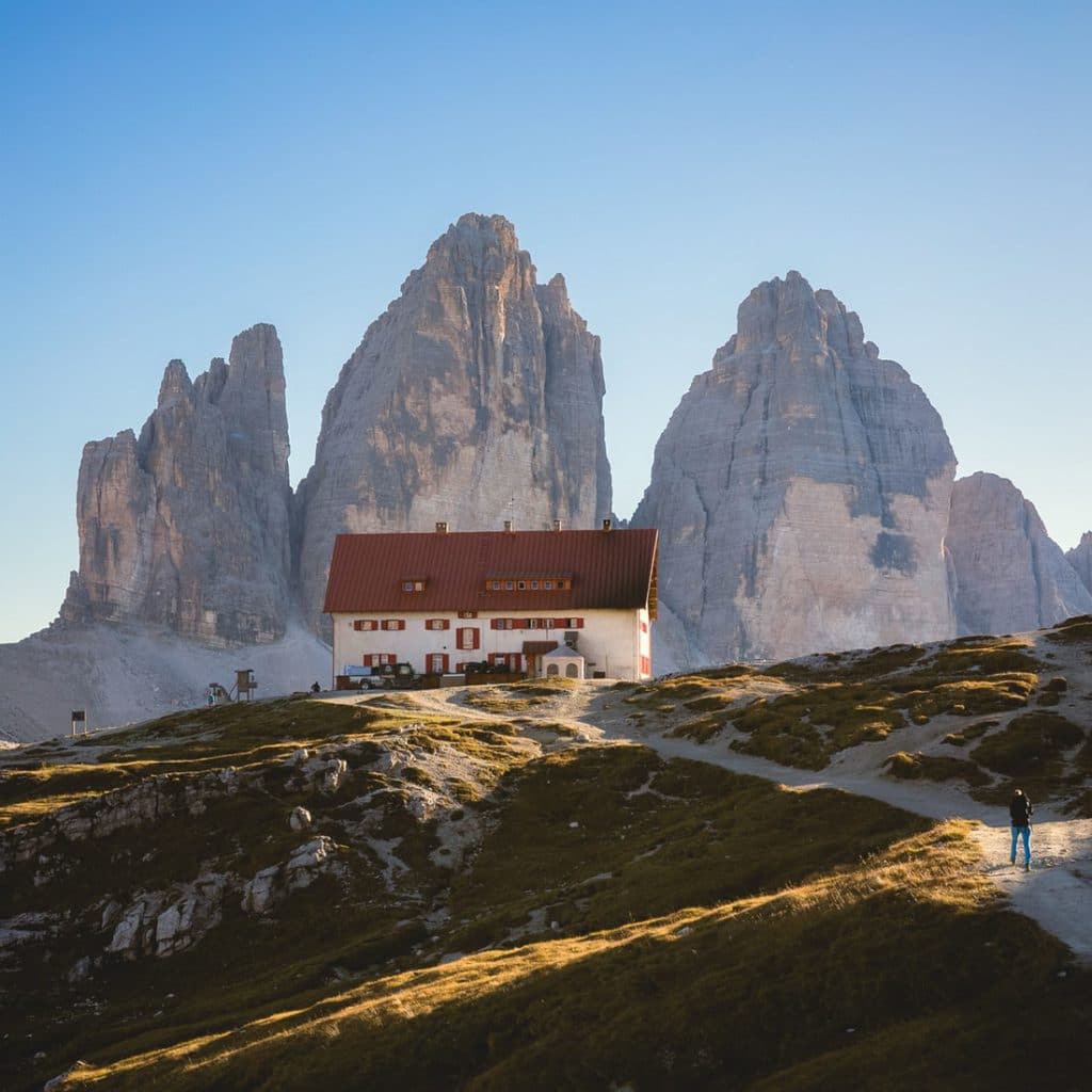 Gipfel der Drei Zinnen in Italien für einen Bergurlaub