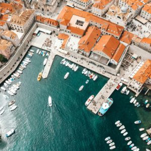 Luftaufnahme von Dubrovnik in Kroatien