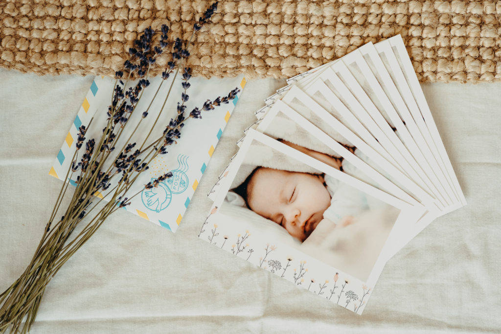 faire-part-fille lot de faire-part de naissance fleuris