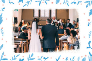 Herzlichen Glückwunsch zur Hochzeit, blaue Blumen