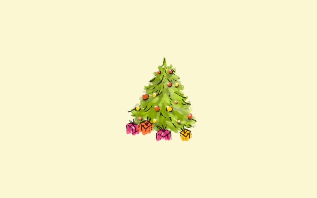 Weihnachtsbaum-PC-Hintergrund