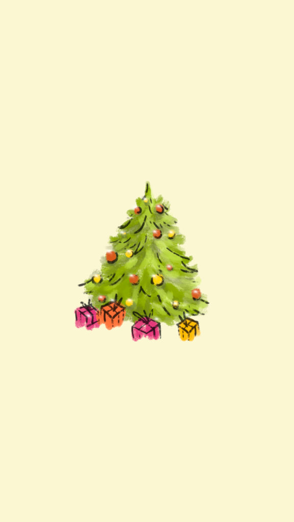 Weihnachtsbaum-Tapete