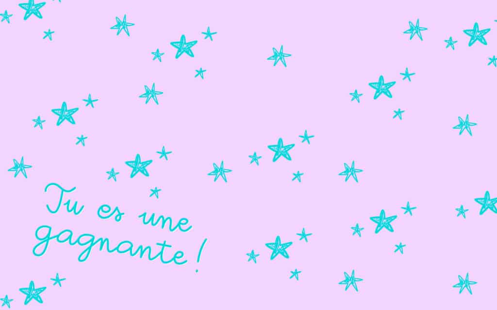Fonds ecran motivation tu es une gagnante