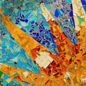 Mosaik im Gaudi-Stil in Barcelona