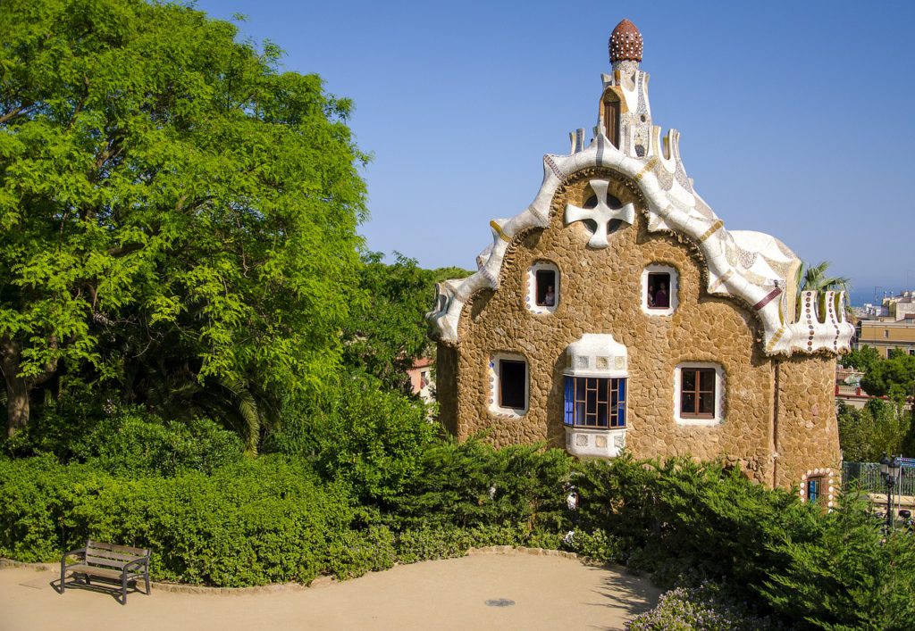 Gaudi-Architektur im Park Güell in Barcelona