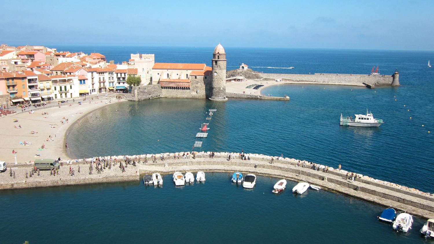 Hafen von Collioure in Okzitanien