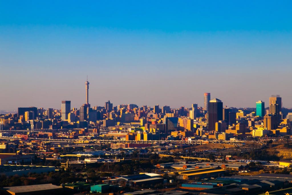 Blick auf die Stadt Johannesburg