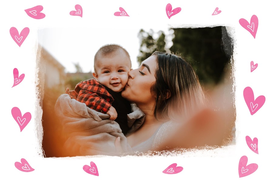love mom and baby