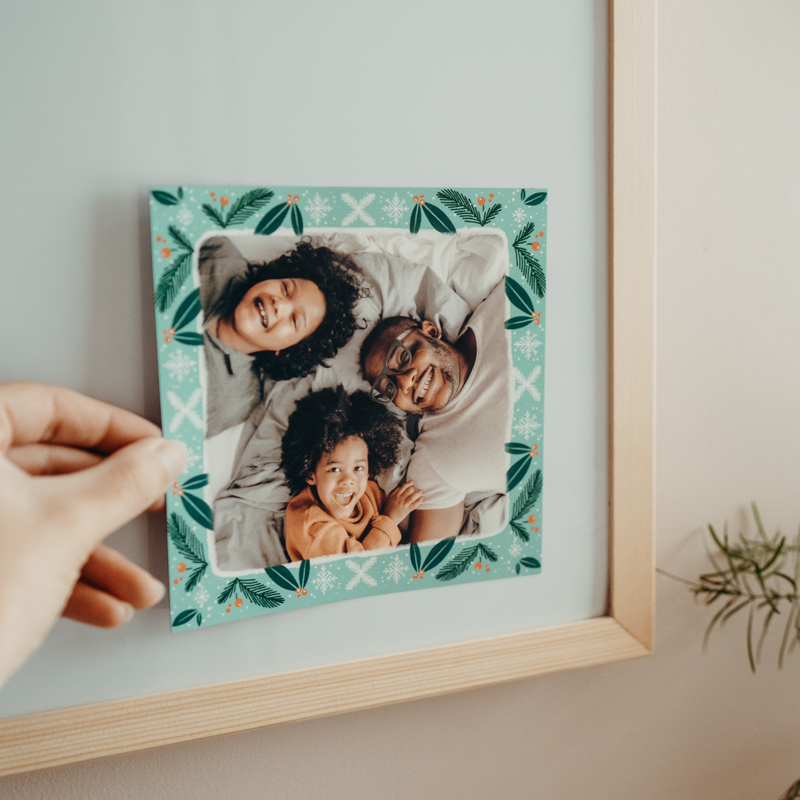 Magnetkarte der Familie von oben gesehen