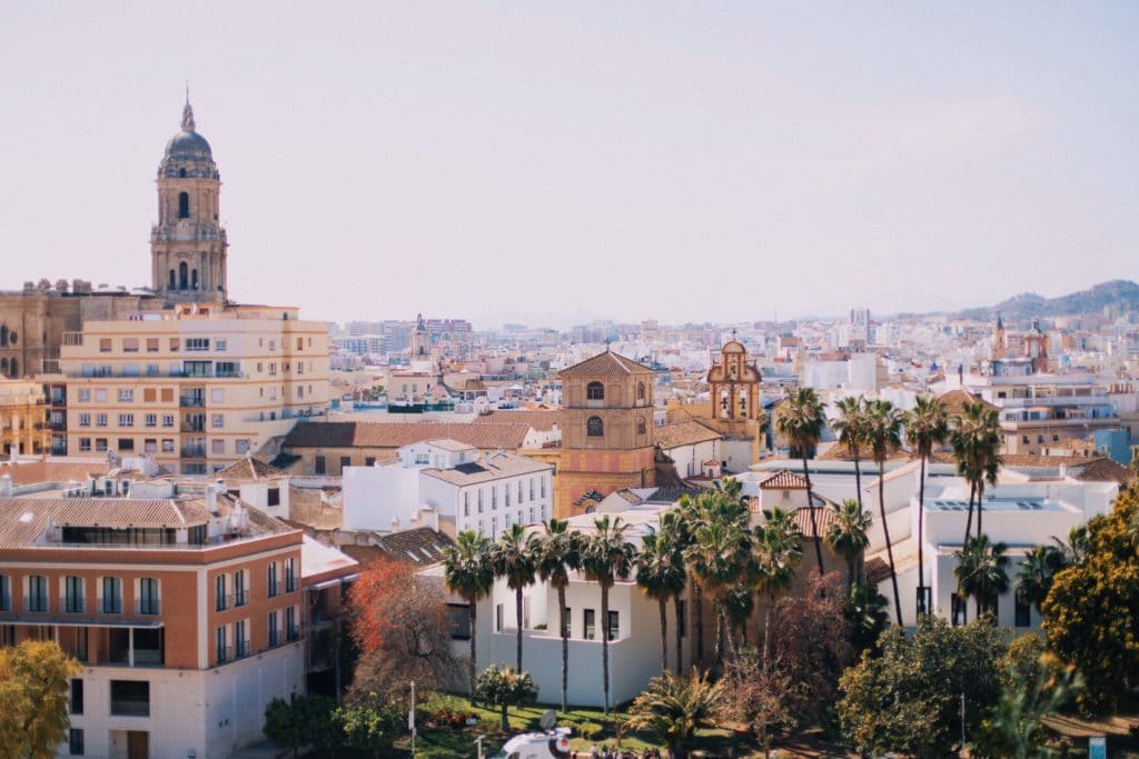 Blick auf die Stadt Málaga