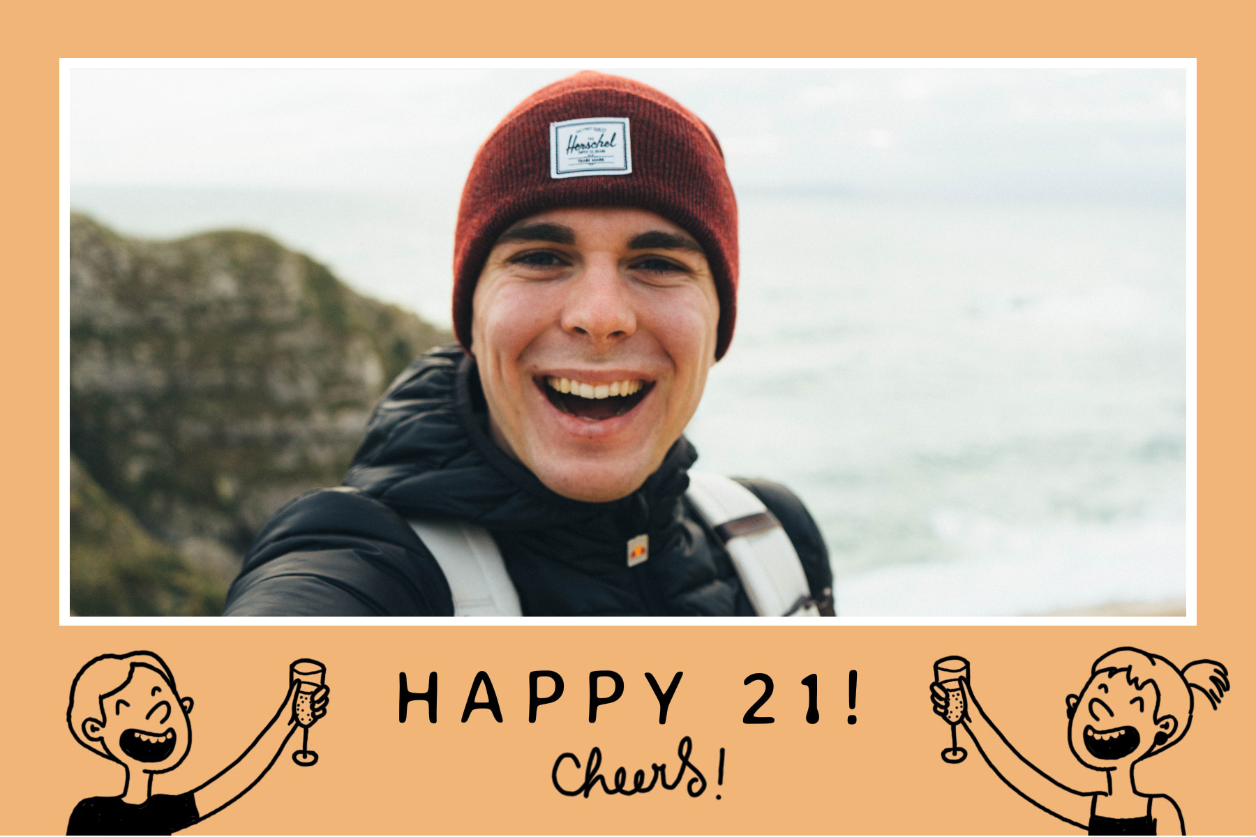 man 21 year old card