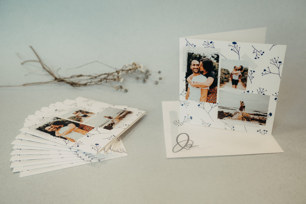 invitation de mariage fleurs bleues