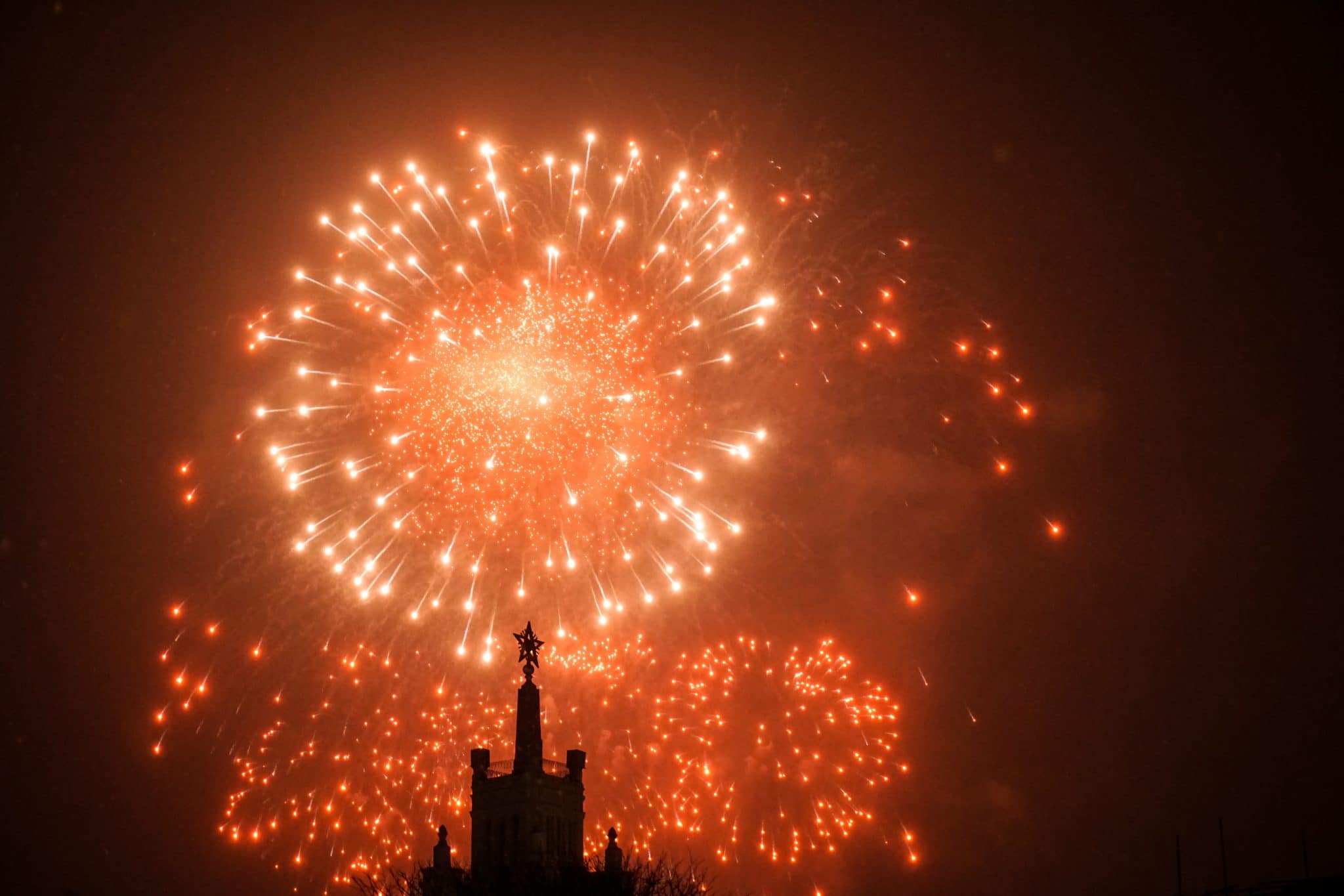 Feu d'artifice réveillon nouvel an