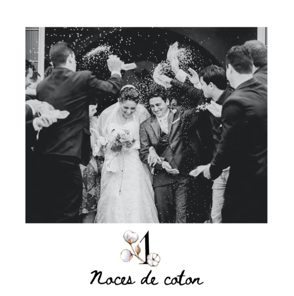 cartes noces de coton 1 an de mariage