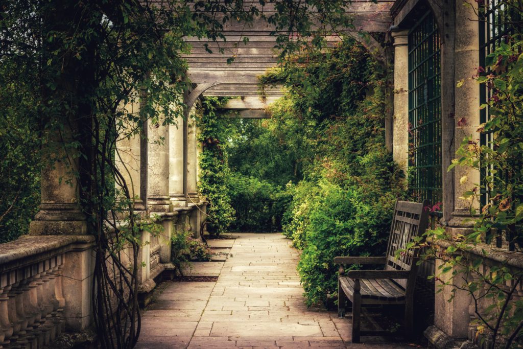 banc jardin et pergola a londres