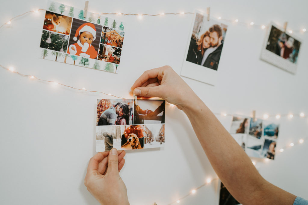 Mur de photos pêle-mêle, cadeau photo pour les grands-parents