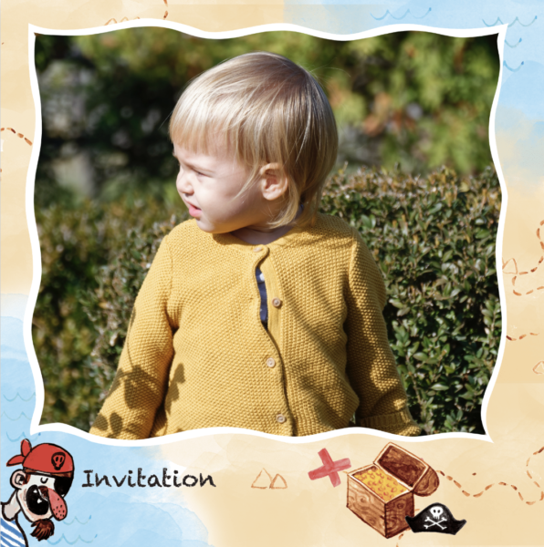 pirate birthday invitation with treasure map