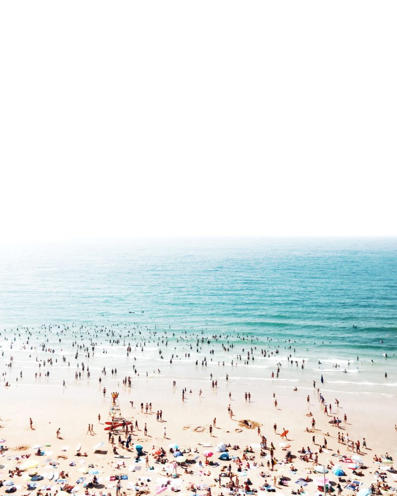 Strand im Baskenland von Biarritz im Sommer