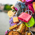 Vorhängeschlösser der Pont des Arts in Paris