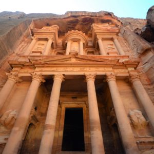 Facade de Pétra en Jordanie