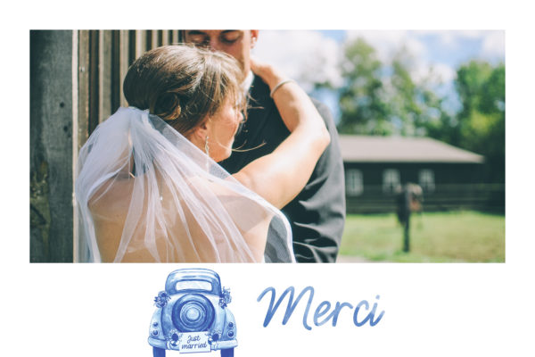 thank you card with blue coccinelle car