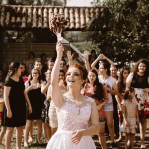 Lancer de bouquet remerciements de mariage