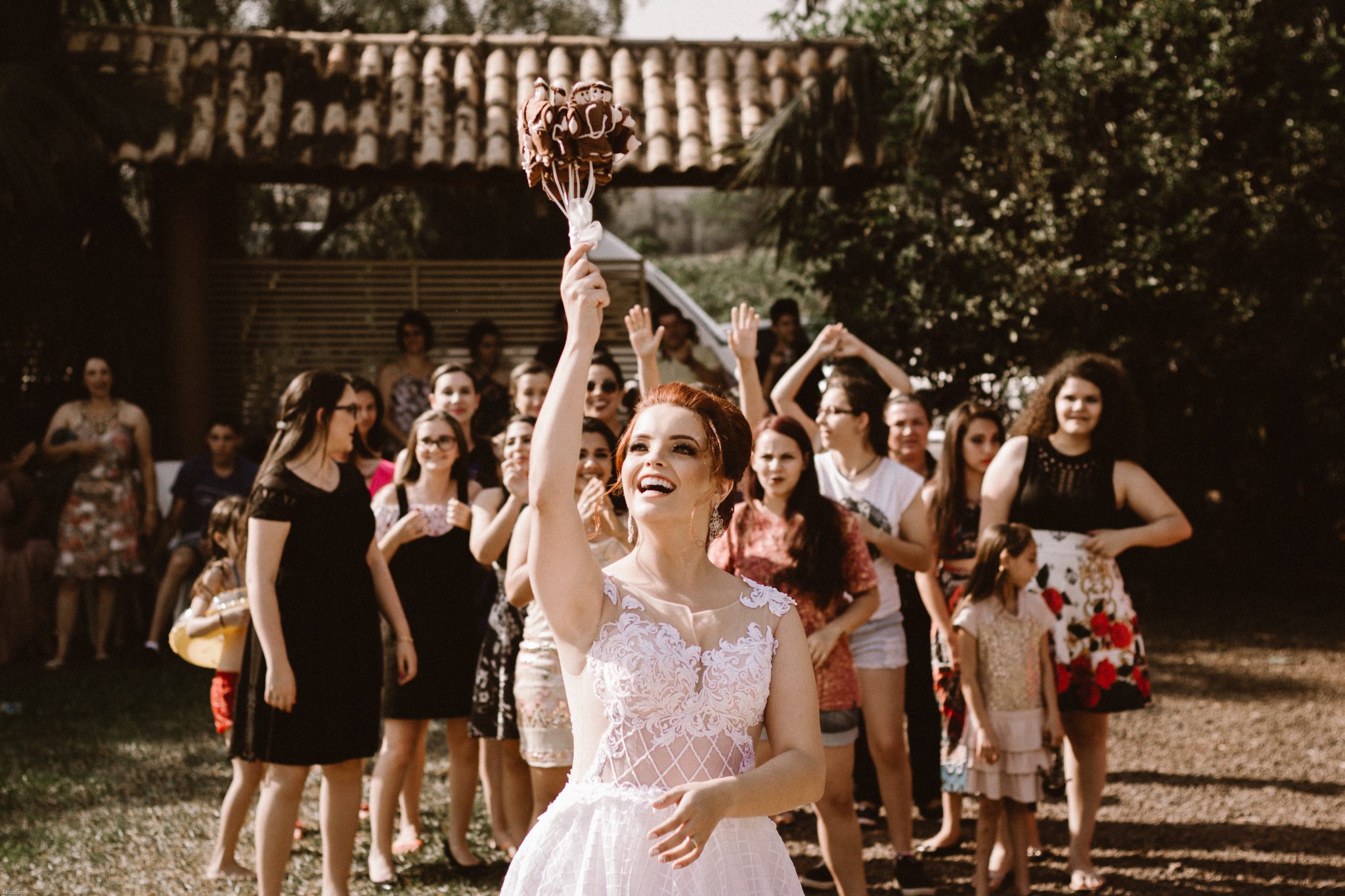 Lancer de bouquet remerciements de mariage