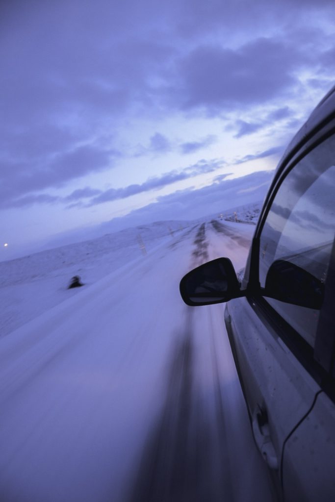 route enneigée islande