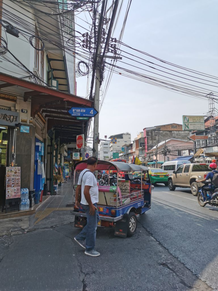 Bangkok-Straße während der Thailand-Reise