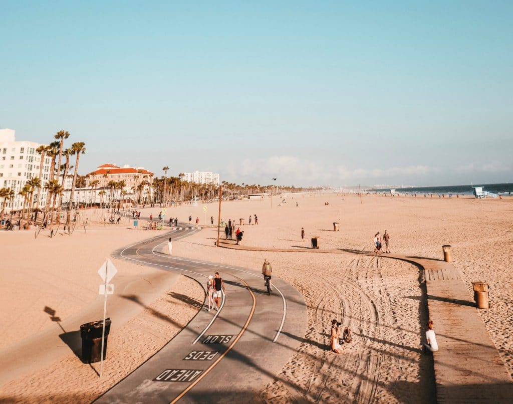 vue sur la plage de santa monica