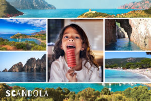 Carte cinq photos de Scandola en Corse